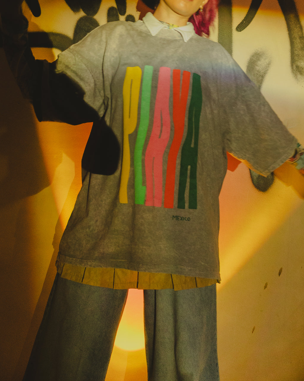 PLAYA ACID WASH Gris claro